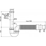 Сифон для мойки Alcaplast A83-DN50/40